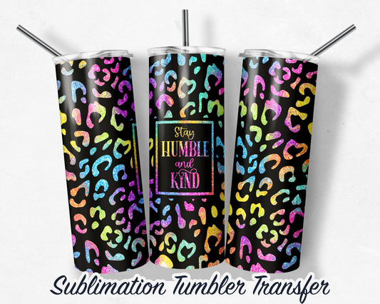 Leopard  Sublimation Transfer Print For 20 oz Tumbler - 30 oz Skinny Tumbler - Ready To press - Heat Transfers
