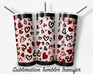 Valentine Sublimation Transfer Print For 20 oz - 30 oz Tumblers - Ready to Press - Heat Transfers