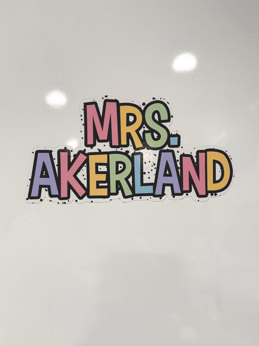 Teacher's Name Whiteboard Magnets, Classroom Decor Magnets