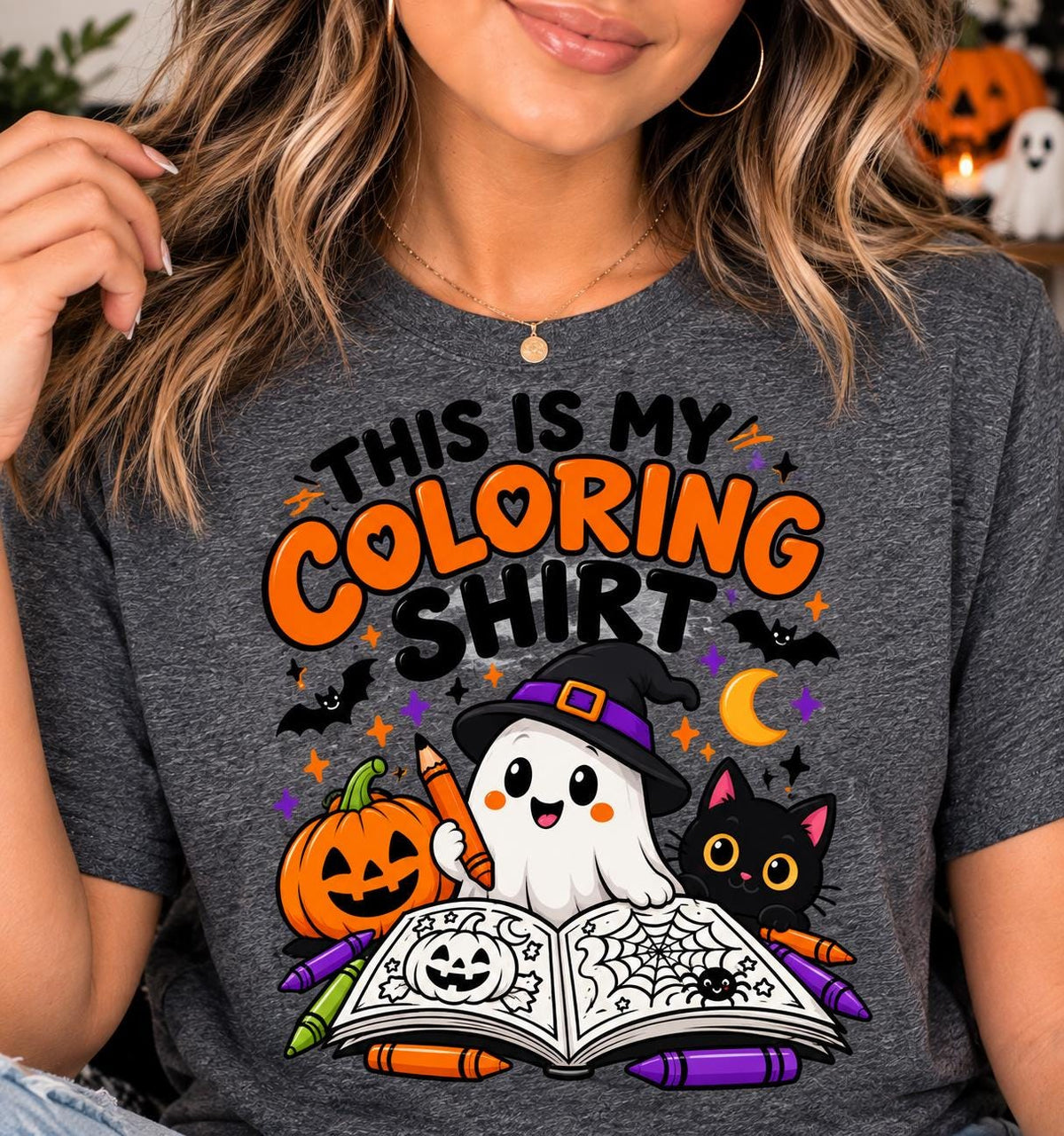 This Is My Coloring Shirt, Cute Halloween Coloring Tee, Color Loving Gift