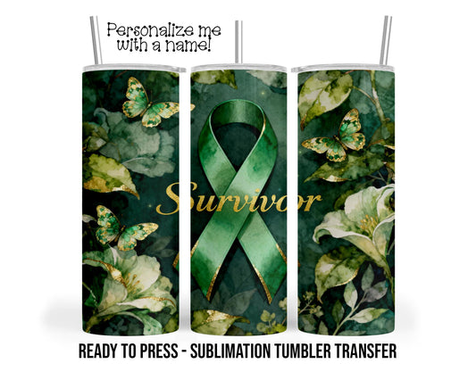 Cancer Warrior Sublimation Tumbler Transfer Print For 20 oz - 30 oz  Tumbler - Ready To press - Heat Transfer
