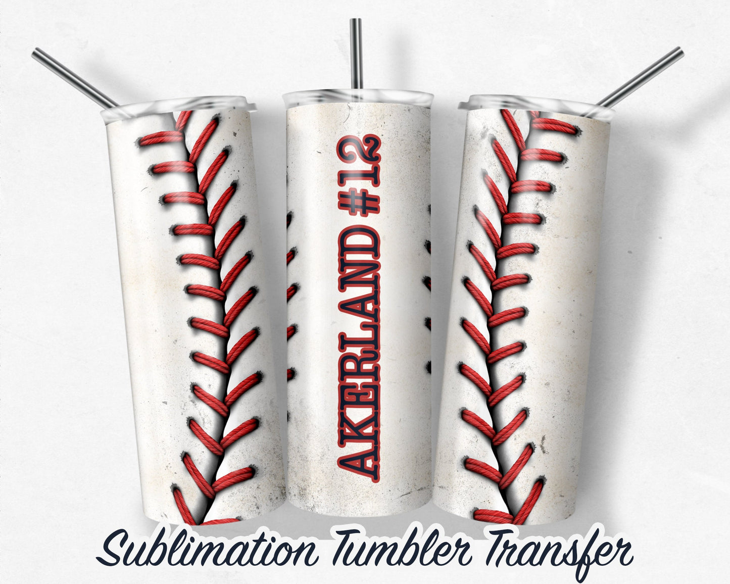 Baseball  Sublimation Transfer Print 20 oz Skinny Tumbler - 30oz Skinny Tumbler - Ready To press - Heat Transfers SHIPS NEXT DAY