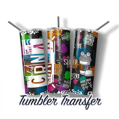 crna Sublimation Transfer Print For 20 oz - 30 oz Tumbler - Ready To press - Heat Transfers  SHIPS NEXT DAY