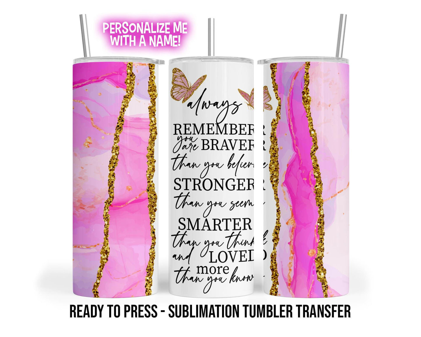 Sublimation Tumbler Transfer - Ready to Press 20 oz & 30 oz Skinny Wrap Decal