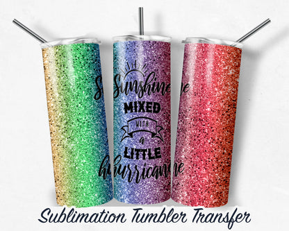 Sunshine Mixed -  Sublimation Transfer Print For 20 oz Tumblers - 30 oz Tumblers - Ready To press - Heat Transfers SHIPS NEXT DAY
