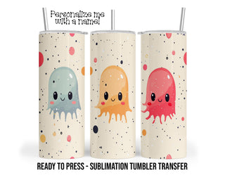 Jellyfish Sublimation Tumbler Transfer Print For 20 oz Tumbler - 30 oz  Tumbler - Ready to Press Heat Transfers SHIPS NEXT DAY