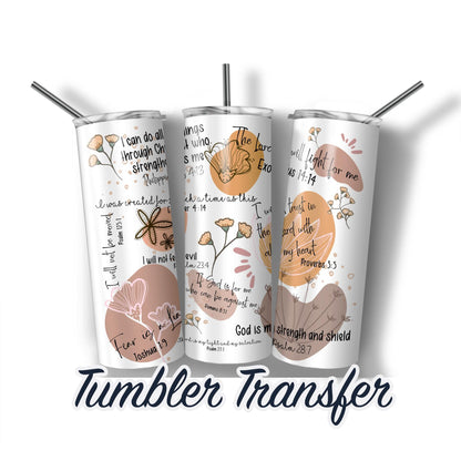 Inspirational Tumbler  Sublimation Transfer Print For 20oz Tumbler - 30oz Skinny Tumbler - Ready To press - Heat Transfers