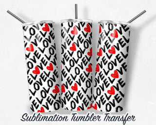Valentine Tumbler Sublimation Transfer | 20 oz & 30 oz