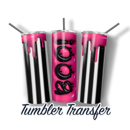 Halloween Puff Inflated Effect Halloween Sublimation Transfer Print For 20 oz Tumblers - 30 oz Tumblers - Ready To press Heat Transfers