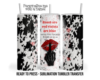 Sublimation Tumbler Transfer - Ready To Press Anti Valentines Print For 20 oz & 30 oz Skinny Tumblers