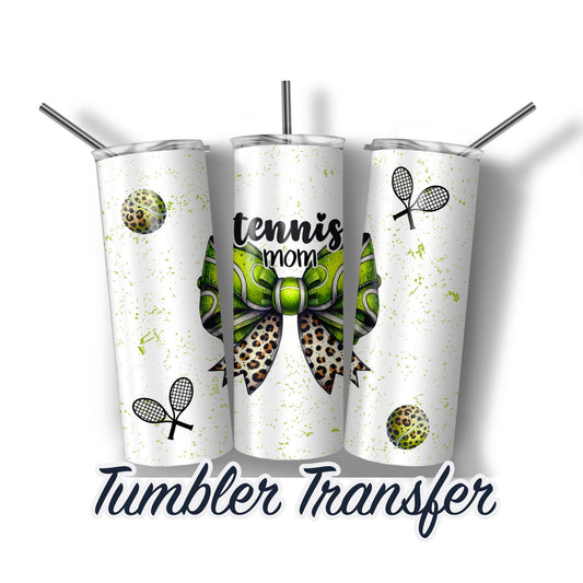 Tennis Bow Sublimation Transfer Print For 20oz Tumblers-30oz Tumblers Ready To press Transfers Ships Next Day