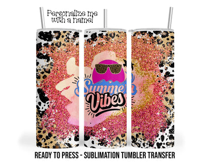 Summer Sublimation Tumbler Transfer Print For 20 oz Tumbler - 30 oz  Tumbler - Ready to Press - Heat Transfers SHIPS NEXT DAY