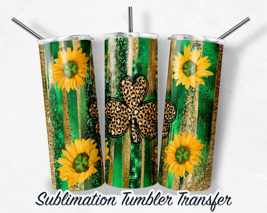 St. Patrick's Day  Sublimation Transfer Print For 20 - 30 oz Tumblers - Ready to Press - Heat Transfers