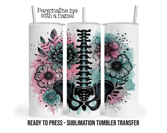 Spine Sublimation Tumbler Transfer Print For 20 oz Tumblers - 30 oz Tumblers - Ready To press - Heat Transfers SHIPS NEXT DAY