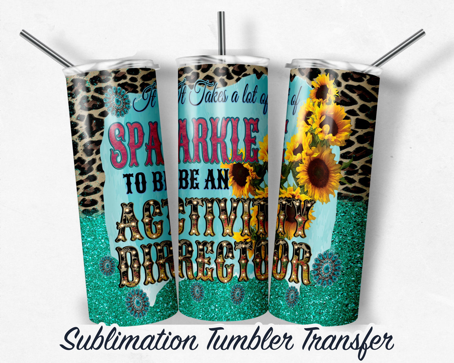 Activity Director -  Sublimation Transfer Print For 20 oz - 30 oz Skinny Tumbler - Ready To Press Heat Transfers SHIPS NEXT DAY