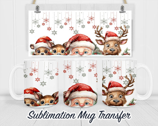 Christmas - Sublimation Transfer Print For 11 oz - 15 oz Mugs - Ready To press - Heat Transfer SHIPS NEXT DAY