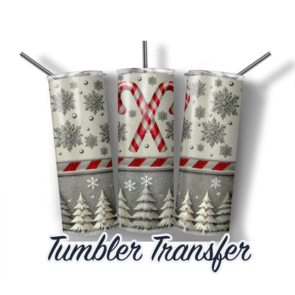 Christmas Sublimation Transfer Print For 20 oz - 30 oz Tumbler - Ready To press - Heat Transfers SHIPS NEXT DAY