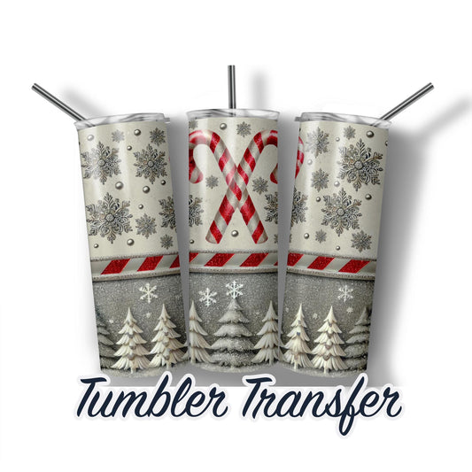 Christmas Sublimation Transfer Print For 20 oz - 30 oz Tumbler - Ready To press - Heat Transfers SHIPS NEXT DAY