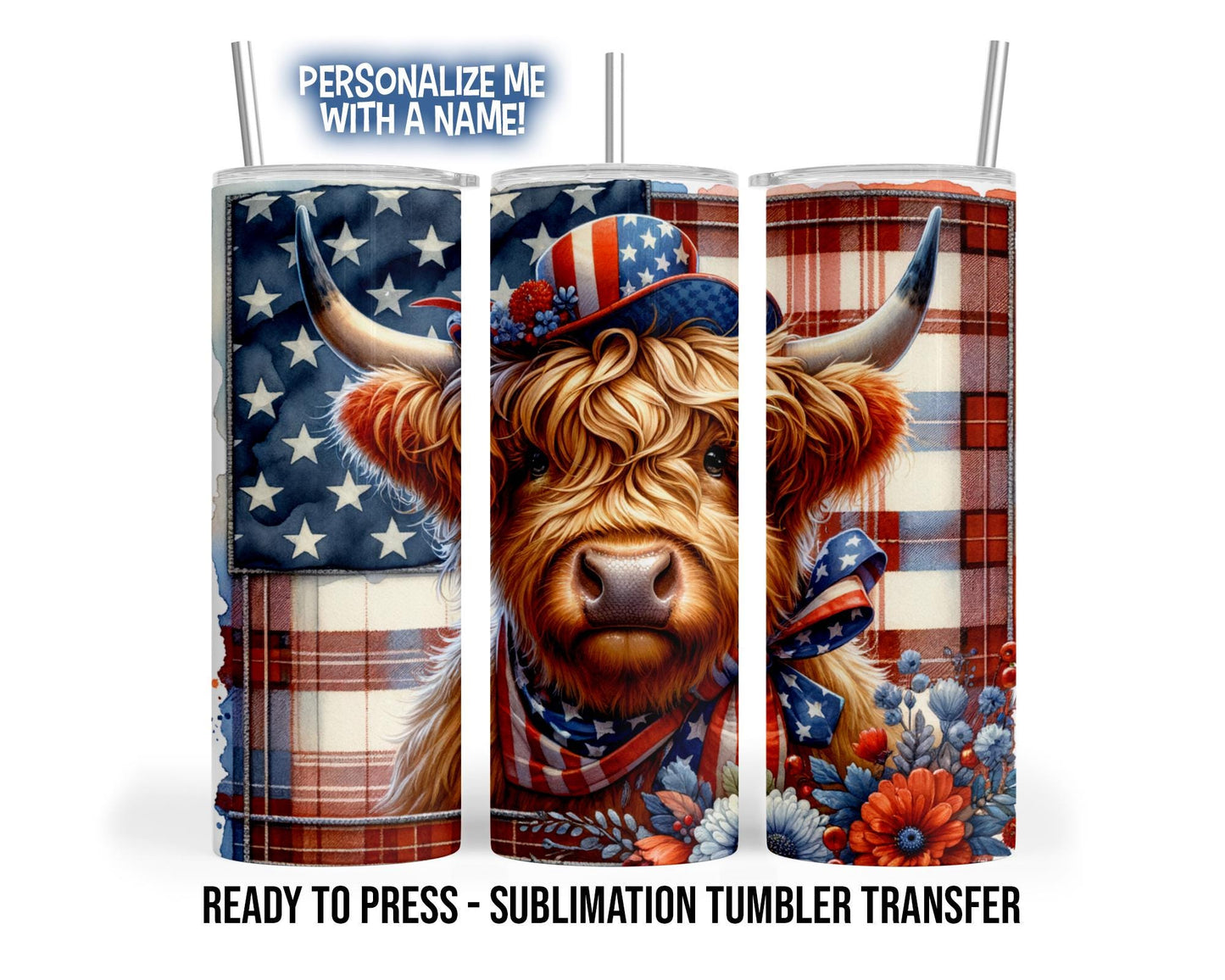 Sublimation Transfer Print - Ready to Press 20 oz & 30 oz Tumbler Design with High Quality Inks