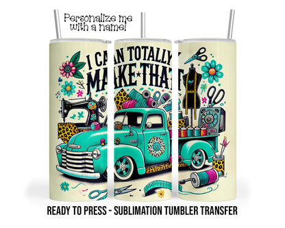 Sublimation Tumbler Transfer Print 20oz Tumbler, Ready To press Heat Transfer | Vintage Truck | I can totally make that | Crafter DIY