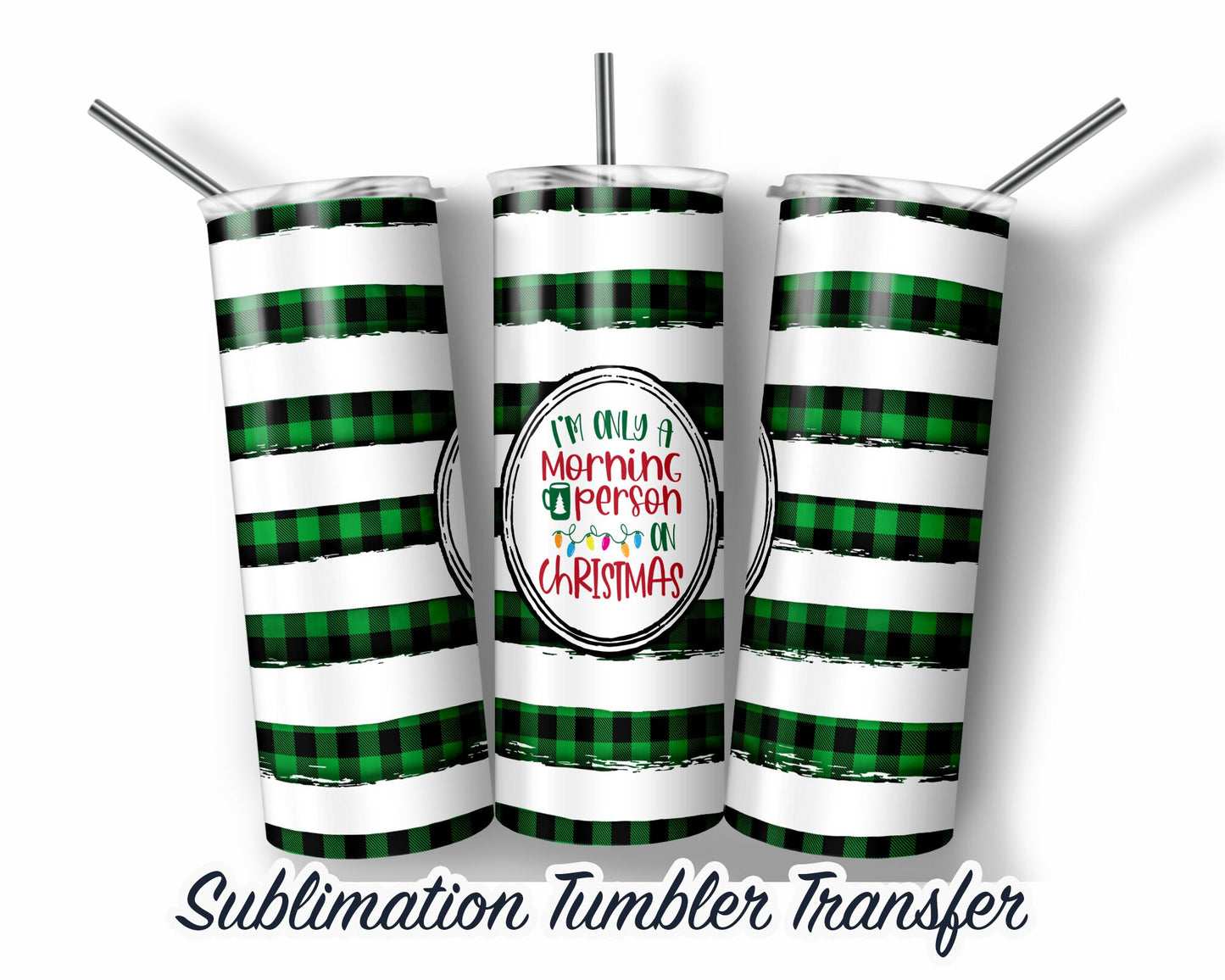 Christmas  Sublimation Transfer Print For 20 oz Tumbler - 30 oz Skinny Tumbler - Ready To press - Heat Transfers SHIPS NEXT DAY