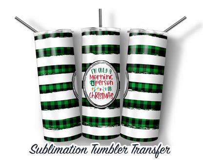 Christmas  Sublimation Transfer Print For 20 oz Tumbler - 30 oz Skinny Tumbler - Ready To press - Heat Transfers SHIPS NEXT DAY