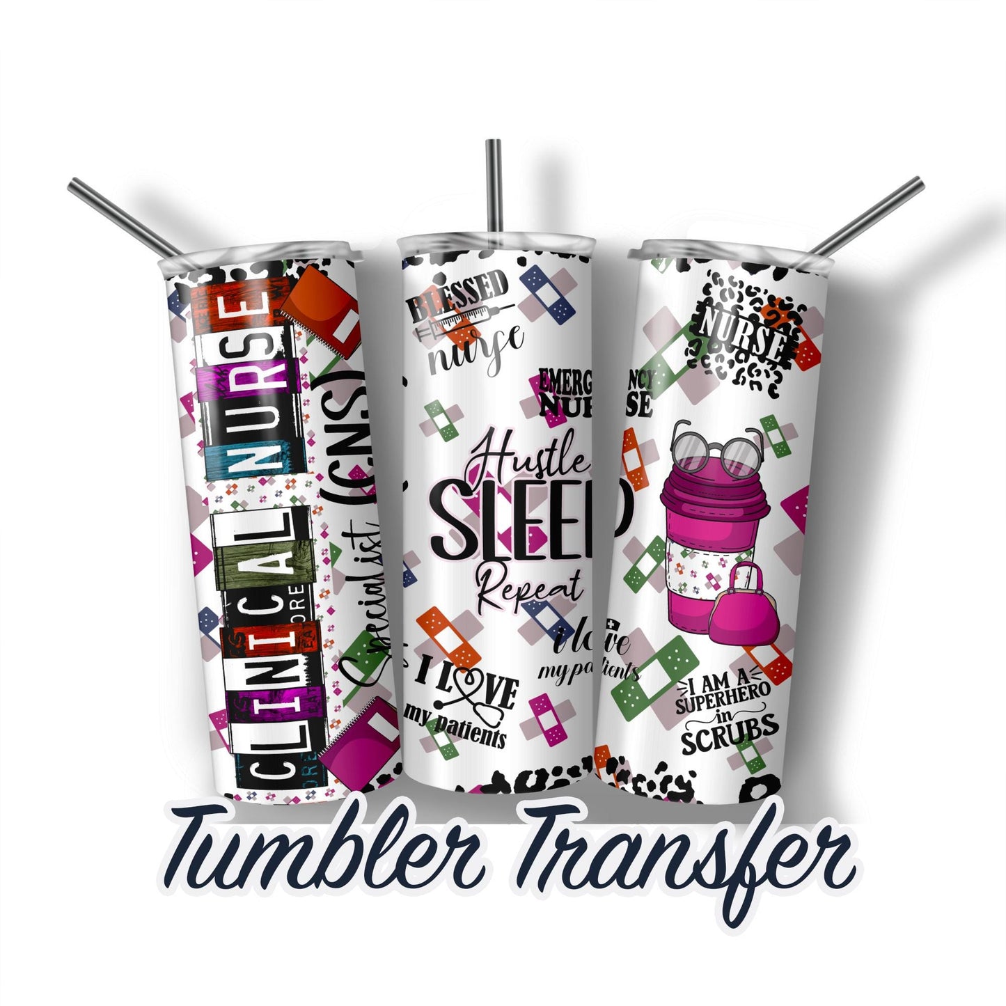 Clinical Nurse Specialist (CNS) Sublimation Transfer Print For 20 oz - 30 oz Tumbler - Ready To press - Heat Transfers Ships NEXT DAY