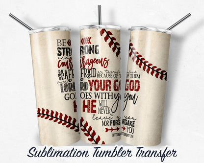 Baseball  Sublimation Transfer Print 20 oz Skinny Tumbler - 30oz Skinny Tumbler - Ready To press - Heat Transfers SHIPS NEXT DAY