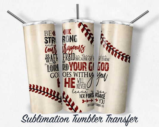Baseball  Sublimation Transfer Print 20 oz Skinny Tumbler - 30oz Skinny Tumbler - Ready To press - Heat Transfers SHIPS NEXT DAY