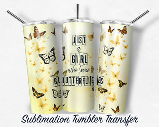 Butterfly  Sublimation Transfer Print For 20 oz Tumbler - 30 oz Skinny Tumbler - Ready To press - Heat Transfers SHIPS NEXT DAY