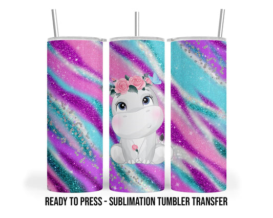 Hippo Sublimation Transfer 20 oz Tumblers - 30 oz Tumblers - Ready To press Heat Transfers SHIPS NEXT DAY
