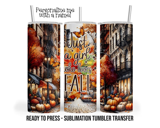 Sublimation Tumbler Transfer - 20oz Tumbler Wrap | Cozy Fall Autumn Pumpkin Design