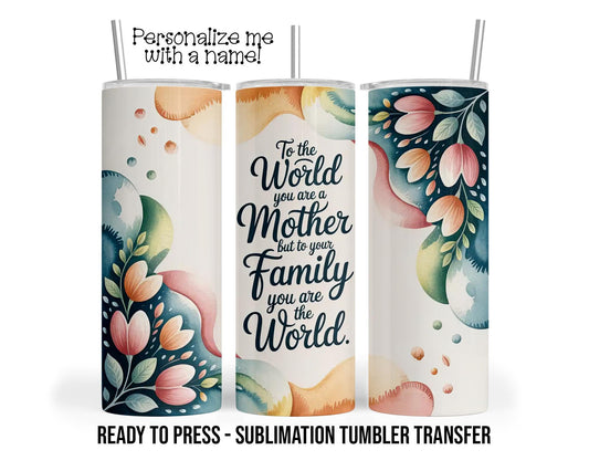 Sublimation Tumbler Transfer Print 20oz Tumbler, Ready To press Heat Transfer, Mothers Day Tumbler Wrap, Floral Mothers Day Wraps