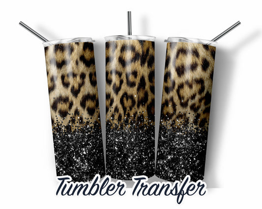 Leopard  Sublimation Transfer Print For 20 oz Tumbler - 30 oz Skinny Tumbler - Ready To press - Heat Transfers