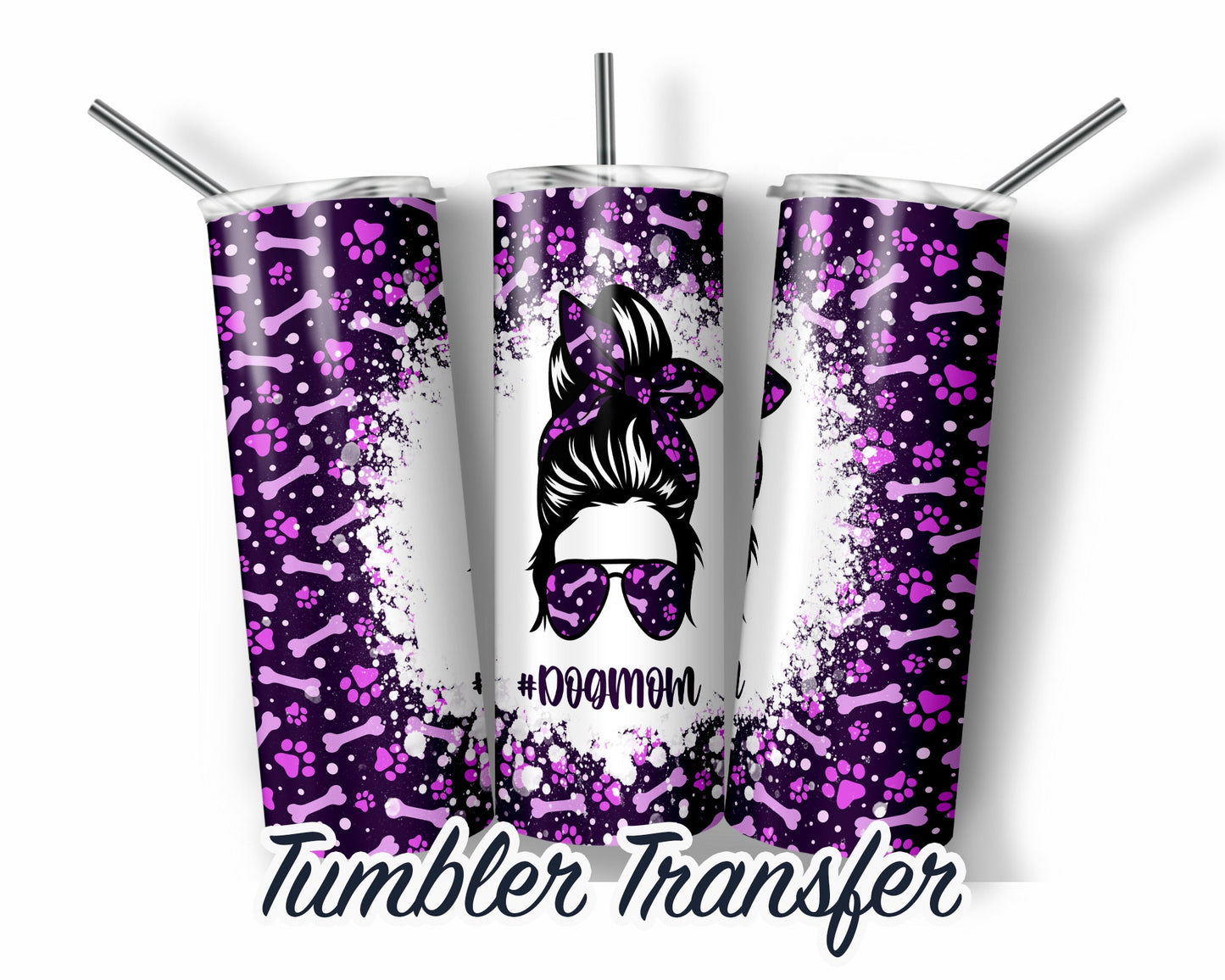 Purple Dog Sublimation Transfer Print 20 oz Skinny Tumbler - 30oz Skinny Tumbler - Ready To press - Heat Transfers SHIPS NEXT DAY