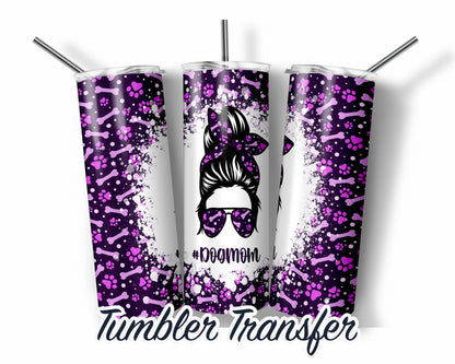 Purple Dog Sublimation Transfer Print 20 oz Skinny Tumbler - 30oz Skinny Tumbler - Ready To press - Heat Transfers SHIPS NEXT DAY