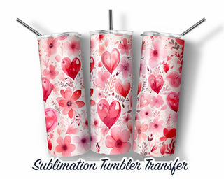 Valentines  Sublimation Transfer Print For 20 oz Tumblers - 30 oz Tumblers - Ready To press - Heat Transfers