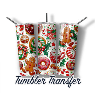 Christmas  Sublimation Transfer Print For 20 oz - 30 oz Tumbler - Ready To press - Heat Transfers SHIPS NEXT DAY