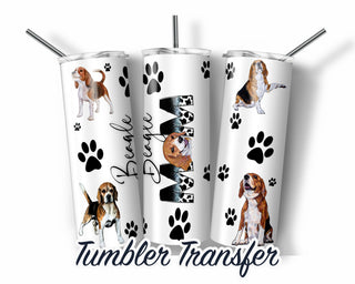 Beagle  Sublimation Transfer Print For 20 oz Tumblers - 30 oz Tumblers - Ready To press - Heat Transfers SHIPS NEXT DAY