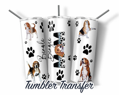 Beagle  Sublimation Transfer Print For 20 oz Tumblers - 30 oz Tumblers - Ready To press - Heat Transfers SHIPS NEXT DAY