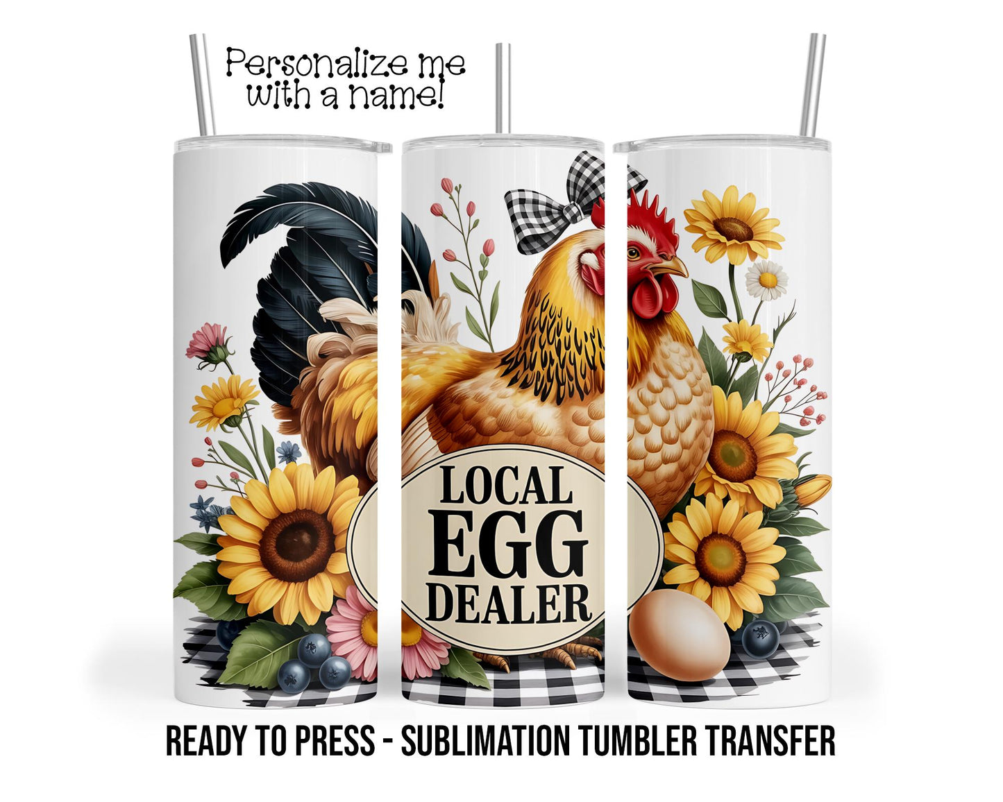 Egg Dealer Sublimation Tumbler Transfer Print For 20 oz Tumbler - 30 oz  Tumbler - Ready to Press - Heat Transfers SHIPS NEXT DAY