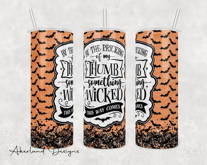 Green Halloween  Sublimation Transfer Print For 20 oz Tumblers - 30 oz Tumblers - Ready To press - Heat Transfers