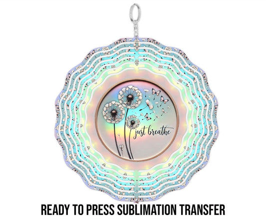 Dandelion Wind Spinner Sublimation Ready To press Heat Transfer SHIPS NEXT DAY