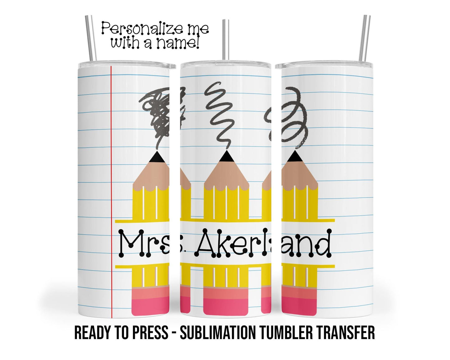Sublimation Tumbler Transfer Print 20oz Tumbler, Ready To press Heat Transfer | Teacher Tumbler Wrap