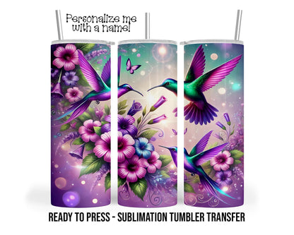Hummingbird Sublimation Tumbler Transfer Print For 20 oz Tumbler or 30 oz  Tumbler - Ready to Press Heat Transfers SHIPS NEXT DAY