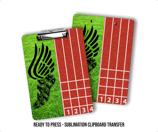 Track and Field Sublimation Clipboard Transfer Ready To press Heat Transfers - SHIPS NEXT DAY