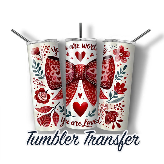 Valentines Sublimation Transfer Print 20 oz Tumblers - 30 oz Tumblers - Ready To press - Heat Transfers SHIPS NEXT DAY