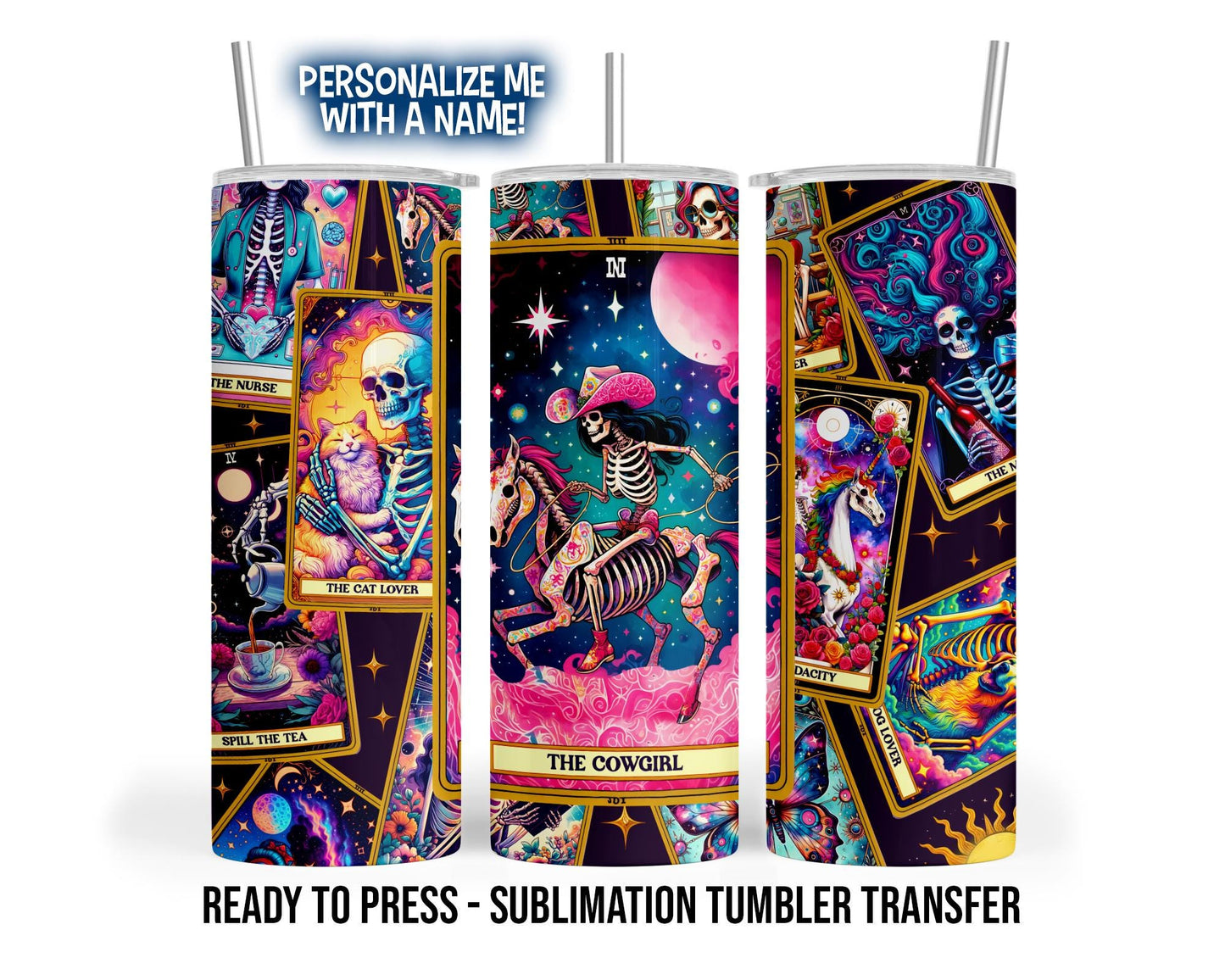Sublimation Transfer Print - Ready To Press Heat Press Transfer For 20 oz Tumbler Wrap