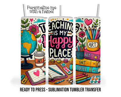 Teaching, Art Supplies Sublimation Tumbler Transfer Print 20oz Tumbler, Ready To press Heat Transfer SHIPS NEXT DAY