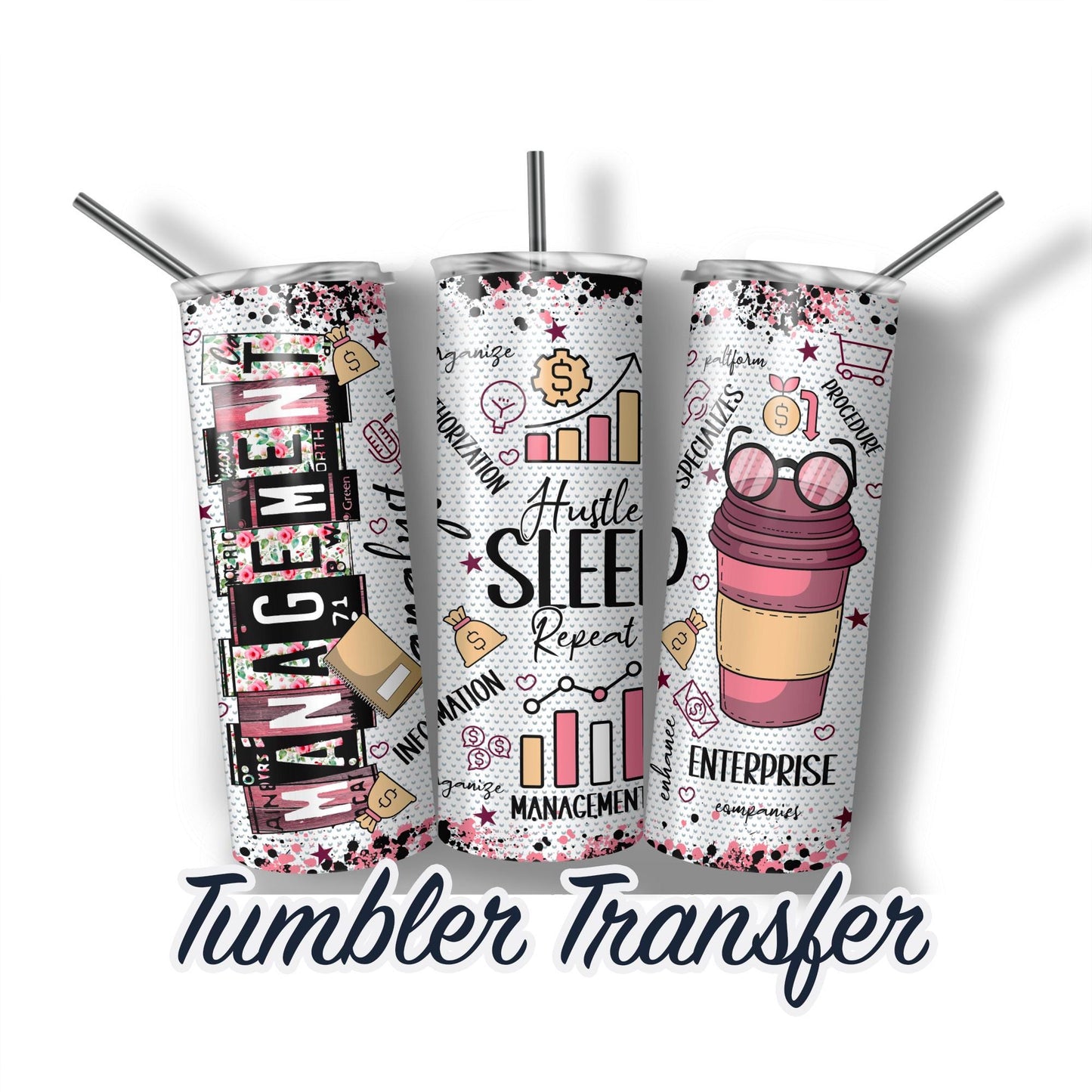 Management Analyst Sublimation Transfer Print For 20 oz - 30 oz Tumbler - Ready To press - Heat Transfers  SHIPS NEXT DAY